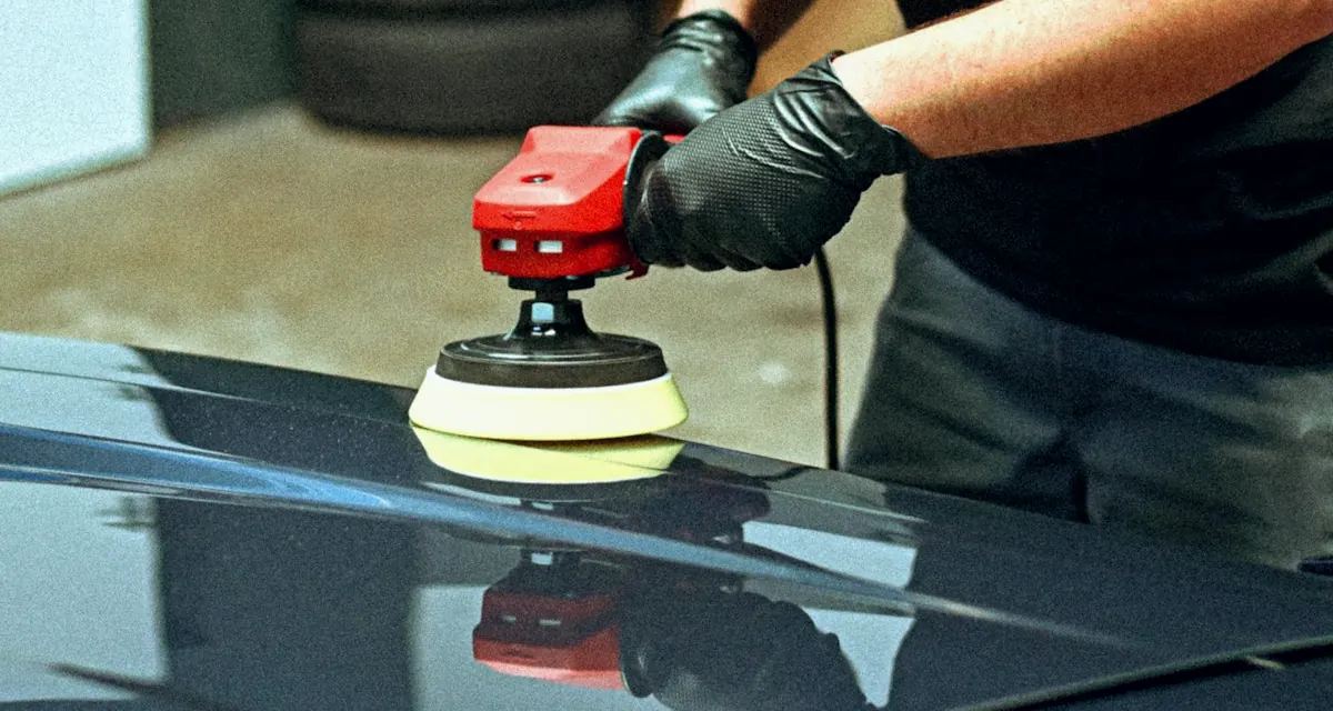 Después: pintura pulida con acabado de espejo